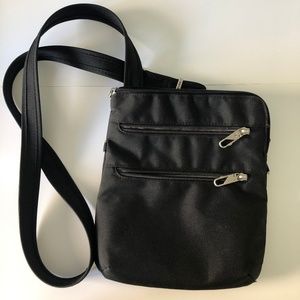 NEW Travelon Black Slim Crossbody Bag
